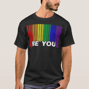 BE YOU gay pride barcode LGBTQ support  T-Shirt