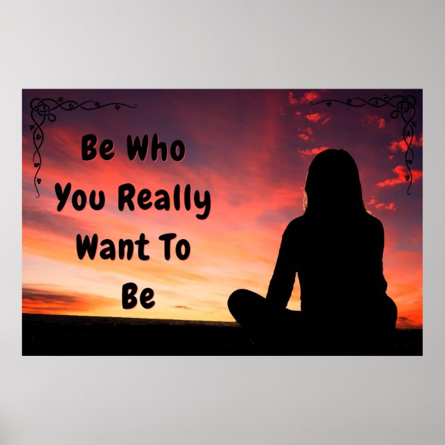 "BE YOU" Inspiration Wall Art Poster (Front)