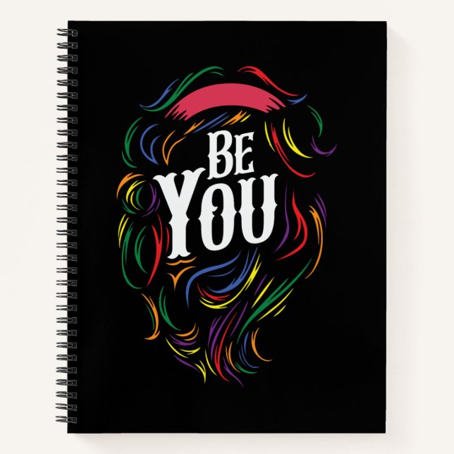Be You | LGBTQ | Rainbow | Gay Pride Notebook (Front)