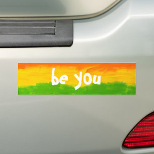 be you Rainbow Colours Gay Lesbian LGBT  Bumper Sticker