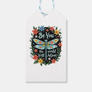 Be You The World Will Adjust - Dragonfly (2) Gift Tags