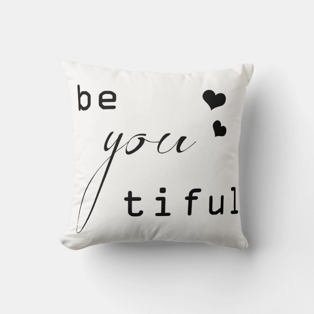 be you tiful beautiful simple modern design cushion (Front)