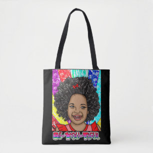 Be-You-Tiful Girl of Colour Pop Art Tote Bag