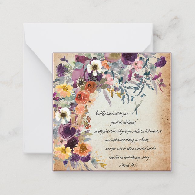 Be your guide, autumn floral mix   card (Front)