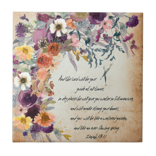Be your guide, autumn floral mix ceramic tile