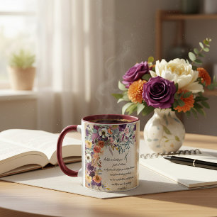 Be your guide, autumn floral mix   mug