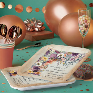 Be your guide, autumn floral mix paper plate