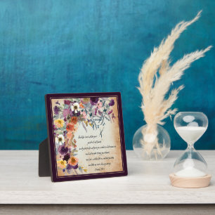 Be your guide, autumn floral mix plaque