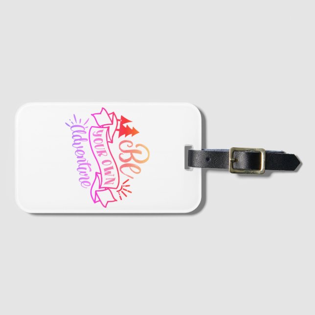 Be your own Adventure colourful design Luggage Tag (Front Horizontal)