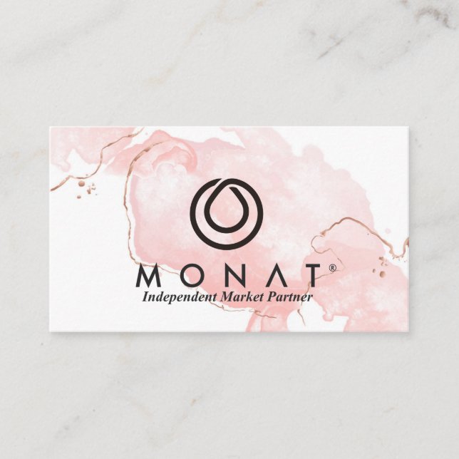 Be your own boss with MONAT- Pink Business Card (Front)