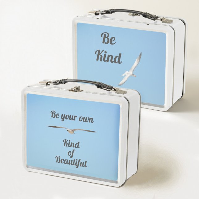 Be Your Own Kind of Beautiful Seagull Metal Lunch Box (Creator Uploaded)