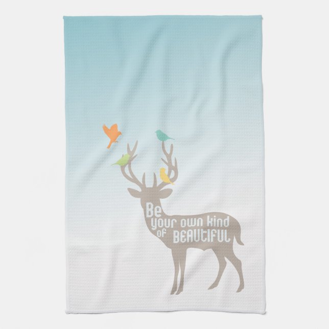 Be Your Own Kind of Beautiful Tea Towel (Vertical)
