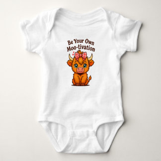 Be your own mooo-tivation baby bodysuit
