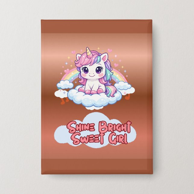 Be Your Own Rainbow Cute Unicorn  (Front)