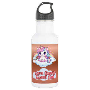 Be Your Own Rainbow Cute Unicorn Girls 532 Ml Water Bottle