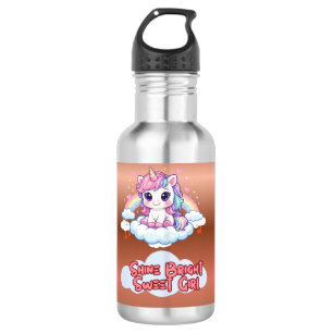 Be Your Own Rainbow Cute Unicorn Girls  532 Ml Water Bottle