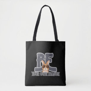 Be Your Own Reason Bunny – Cute Motivational Tote Bag