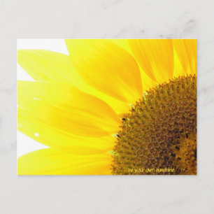 be your own sunshine sunflower postcard