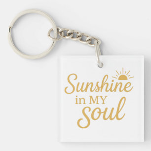 Be Your Own Sunshine – Trendy Girls' Typography Key Ring