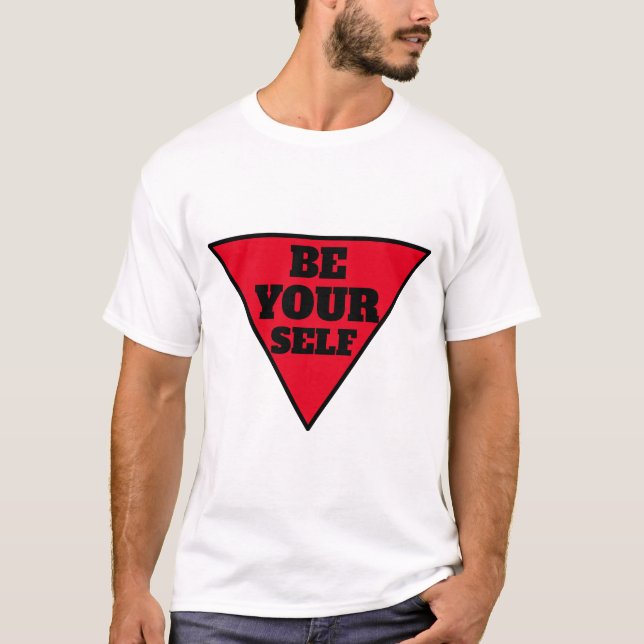 Be Your Self Black Calligraphy T-Shirt (Front)