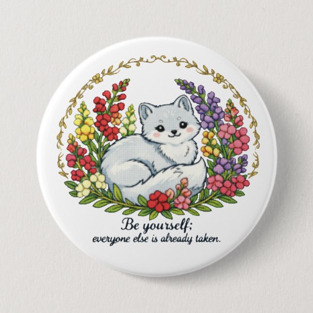 Be Yourself 7.5 Cm Round Badge (Front)