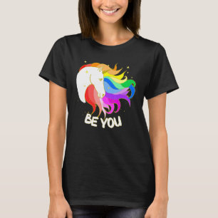 Be Yourself A Magical Unicorn With Rainbow Mane T-Shirt