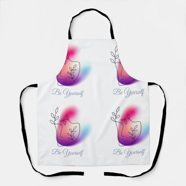 "Be Yourself" All-Over-Print Apron, Medium 26"x30" Apron (Front)