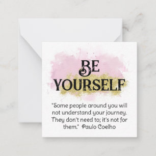 *~* BE YOURSELF AP62 Coelho Flat Note Card