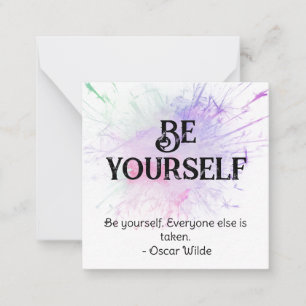 *~* BE YOURSELF AP62 Pastel Burst Flat Note Card