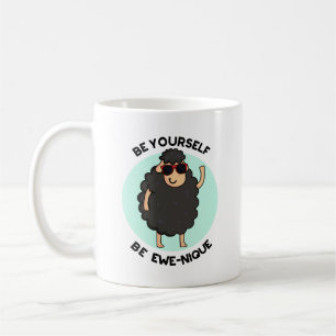 Be Yourself Be Ewenique Funny Sheep Pun  Coffee Mug
