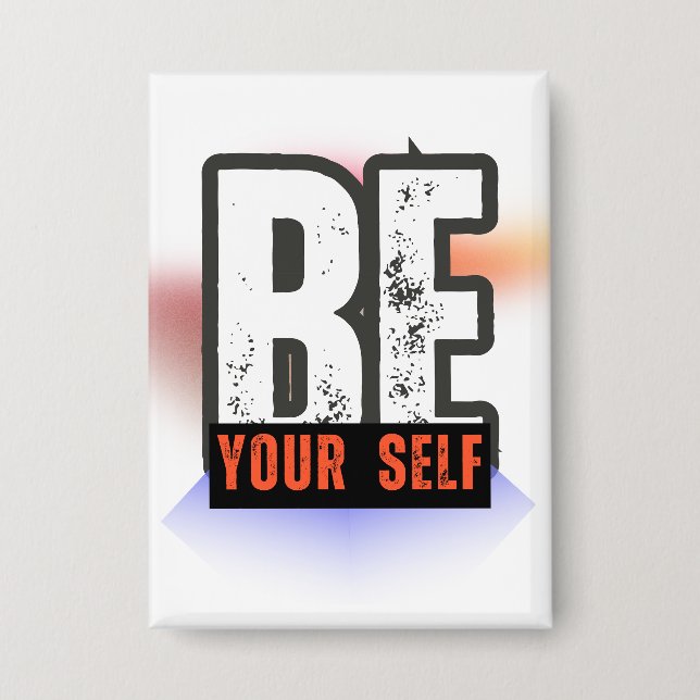 BE YOURSELF – Bold Motivational Typography Design (Front)