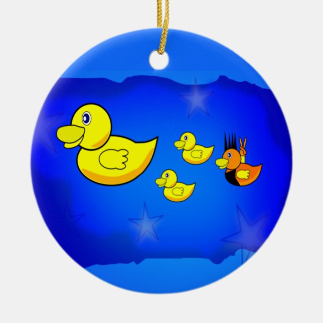 Be Yourself Duck Ceramic Ornament (Front)