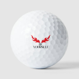Be Yourself – Empowering Minimalist Quote Design f Golf Balls