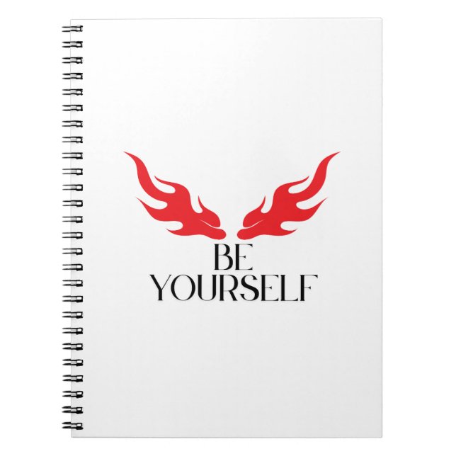 Be Yourself – Empowering Minimalist Quote Design  Notebook (Front)