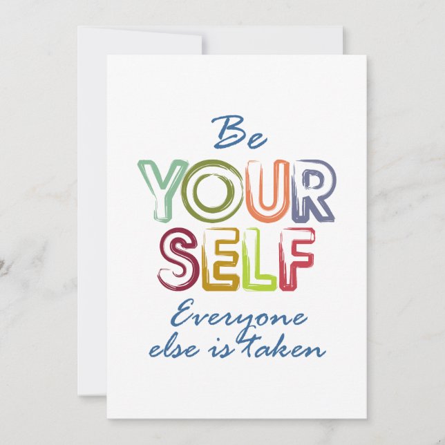 Be yourself holiday card (Front)