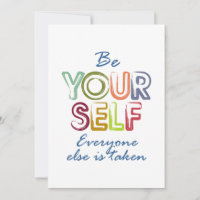 Be yourself