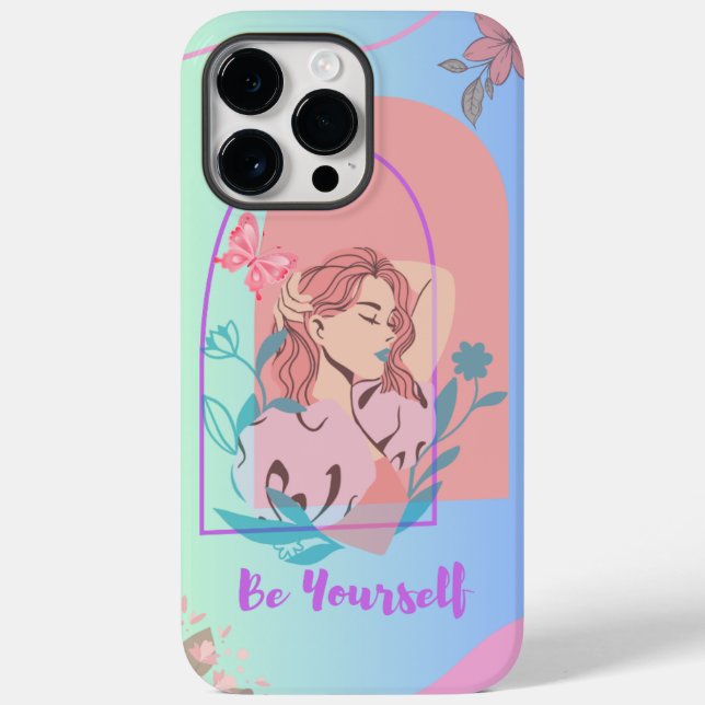 Be yourself, illustration woman iPhone / iPad case (Back)