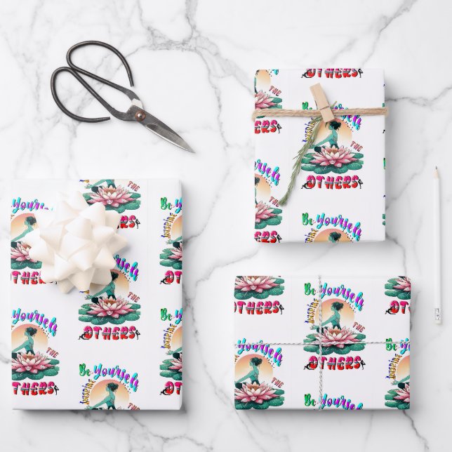 Be Yourself Inspire The Others Wrapping Paper Sheet (Front)