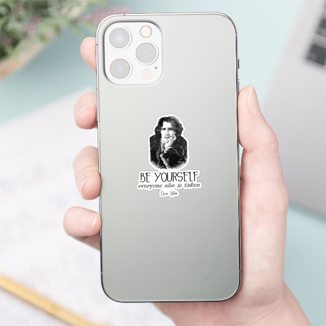 Be Yourself Oscar Wilde Quote Sticker (Phone)