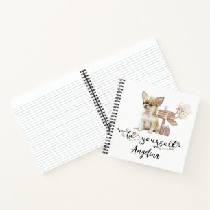 Be Yourself Personalised Chihuahua Puppy Notebook