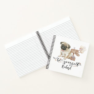 Be Yourself Personalised Pug Puppy Notebook