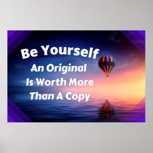 "Be Yourself" Personalised Wall Art Poster