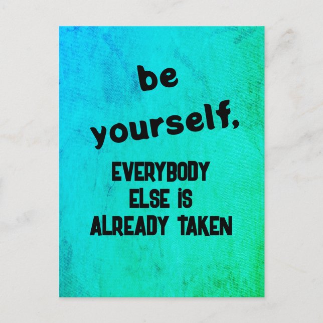 be yourself postcard (Front)