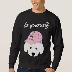 Be Yourself Rainbow Hat Poodle Sweatshirt
