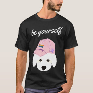 Be Yourself Rainbow Hat Poodle T-Shirt