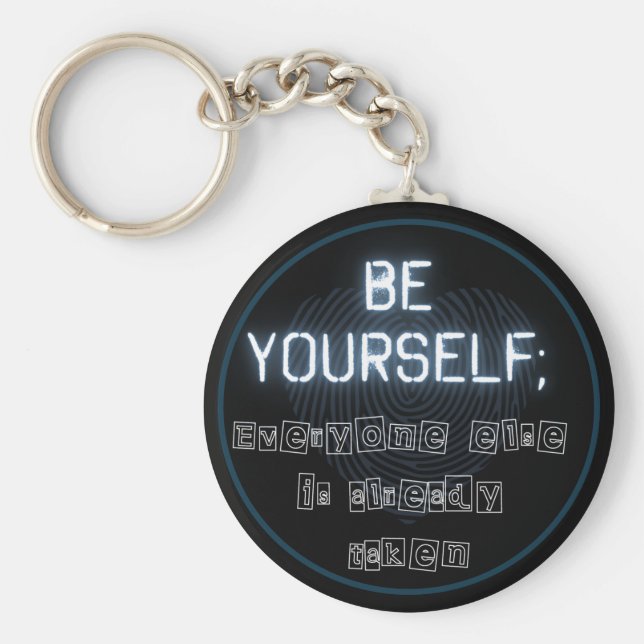 Be Yourself Round Keychain (Front)