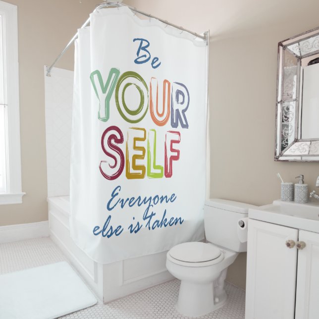 Be yourself shower curtain (In Situ)