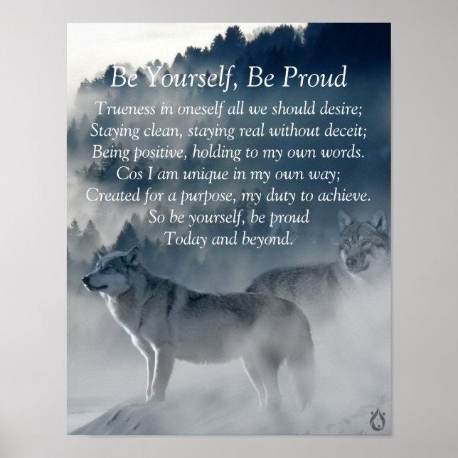 Be Yourself Wolf Poster (Front)