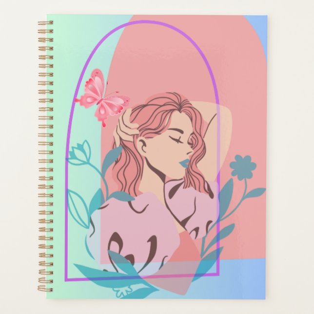 Be yourself woman illustration  planner (Front)
