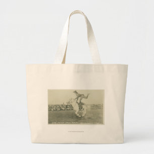 Bea Kirnan trick riding. Large Tote Bag